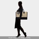 Initial Jute/Canvas Tote Bag