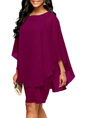 Plus Size Chiffon Party Midi Dress