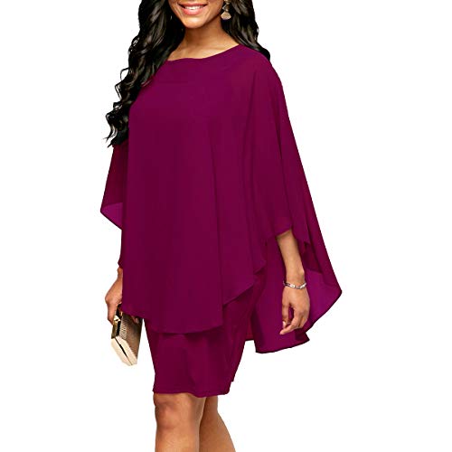 Plus Size Chiffon Party Midi Dress