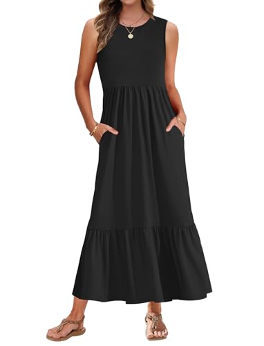 Sleeveless Maxi Dress with Pockets
