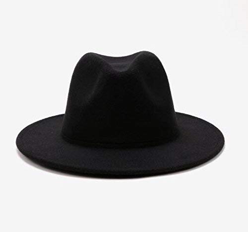 Black Wide Brim Fedora Hat