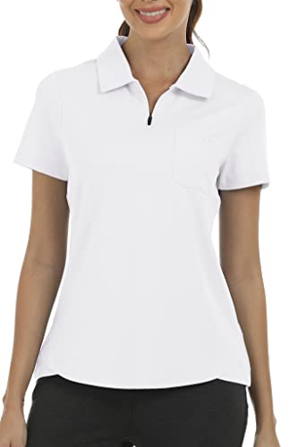 Short Sleeve Polo Shirt with 1/4 Zipper