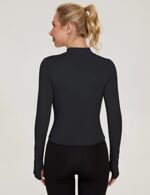 Long Sleeve Yoga Crop Top with Thumb Holes