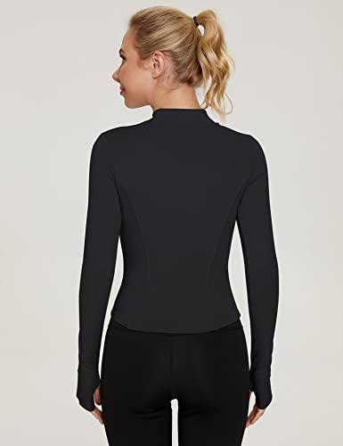 Long Sleeve Yoga Crop Top with Thumb Holes