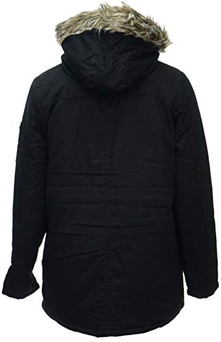Plus Size Black Parka Coat