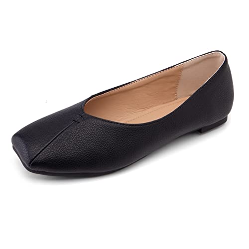Slip-On Square Toe Flats