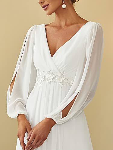 Elegant A-Line V-Neck Bridesmaid Dress