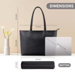 Waterproof PU Tote Bag, Large, Zipper