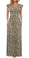 Maxi Dress with Pockets and Ruffle Sleeves