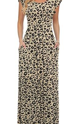 Maxi Dress with Pockets and Ruffle Sleeves