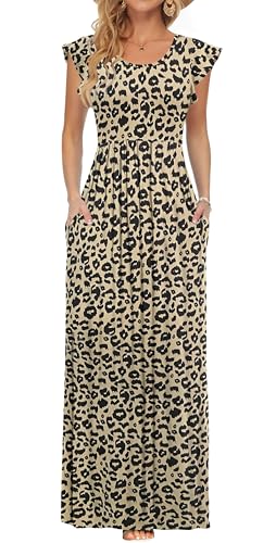 Maxi Dress with Pockets and Ruffle Sleeves