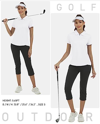 Short Sleeve Polo Shirt with 1/4 Zipper