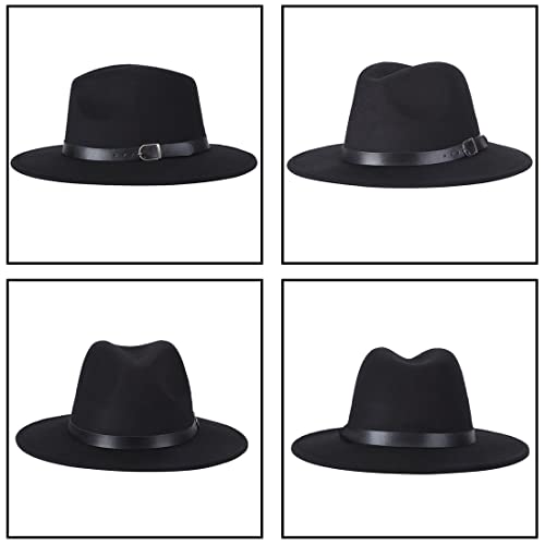 Retro Wide Brim Fedora Hat