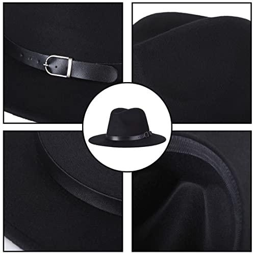 Retro Wide Brim Fedora Hat