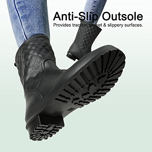 Mid Calf Waterproof Rain Boots