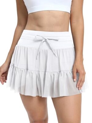 Yoga Skort with Pockets High Waist