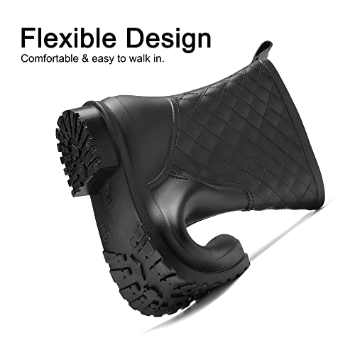 Mid Calf Waterproof Rain Boots
