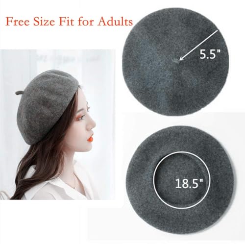 Wool Beret, Autumn Winter Retro Candy Colour