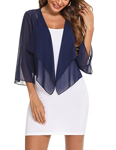 Chiffon Bolero Cardigans 3/4 Sleeve
