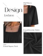 Square Neck Puff Sleeve Blouse