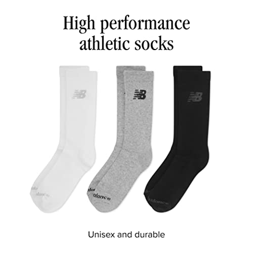 3 Pack Crew Socks, White