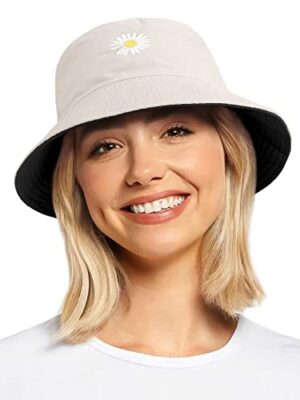 Embroidery Reversible Cotton Bucket Hat