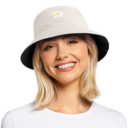 Embroidery Reversible Cotton Bucket Hat