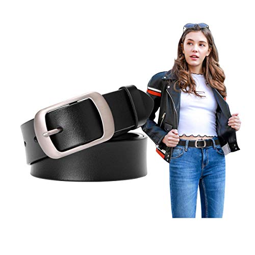 Leather Belt with Metal Pin Buckle
