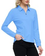 Long Sleeve Polo Shirt with 1/4 Zipper