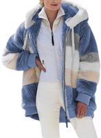 Fuzzy Fleece Hooded Cardigan