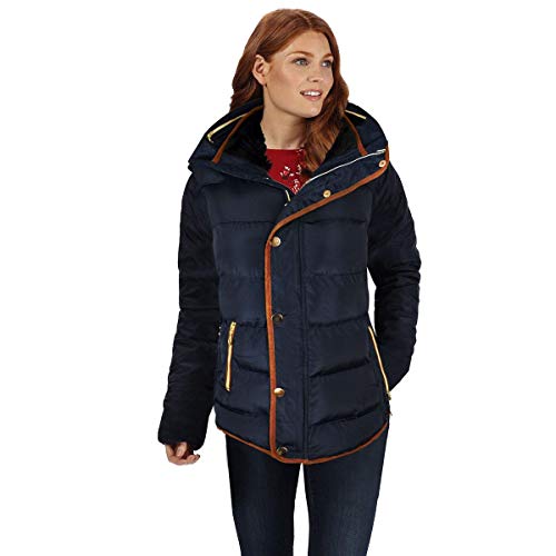 Quilted Winter Puffer Coat with Faux Fur Hood