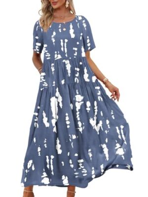 Plus Size Bohemian Floral Maxi Dress
