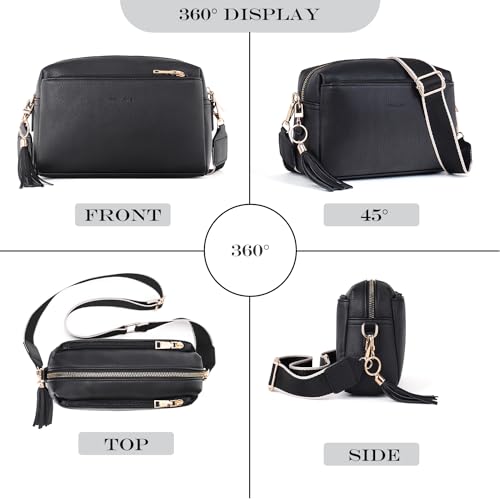 Crossbody Bag with 3 Zips