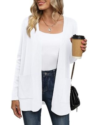Loose Casual Lightweight V-neck Cardigan
