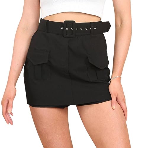 High Waisted Cargo Skirt with Pockets