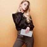 Clutch Bag with Detachable Chain