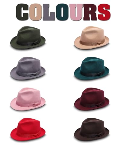 Trilby Fedora Hat with Band