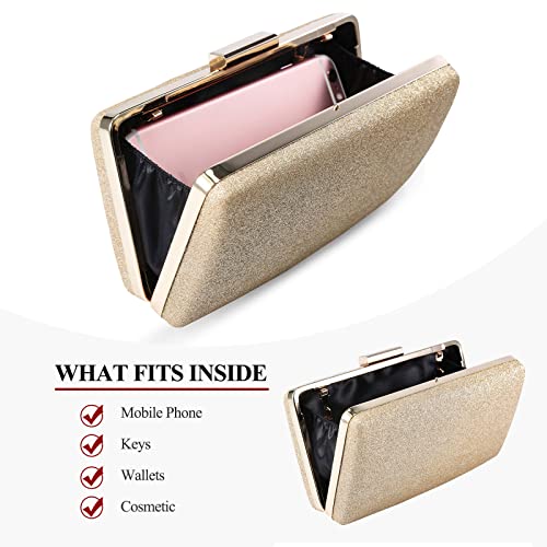 Gold Glitter Clutch - Evening/Party Bag