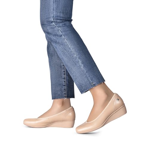 Wedge Low Heels Square Toe Pumps