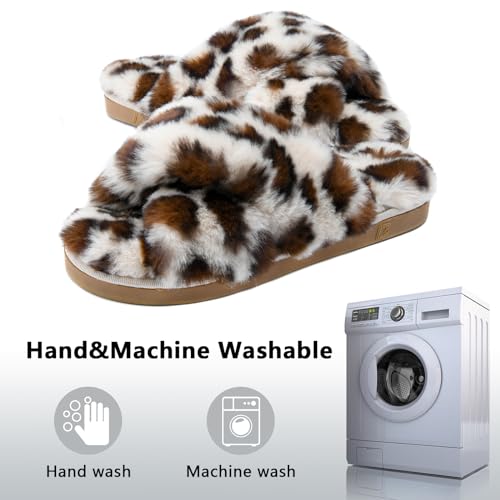 Fluffy Cross Band House Slippers