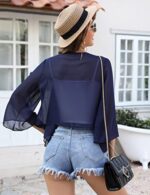 Chiffon Bolero Cardigans 3/4 Sleeve