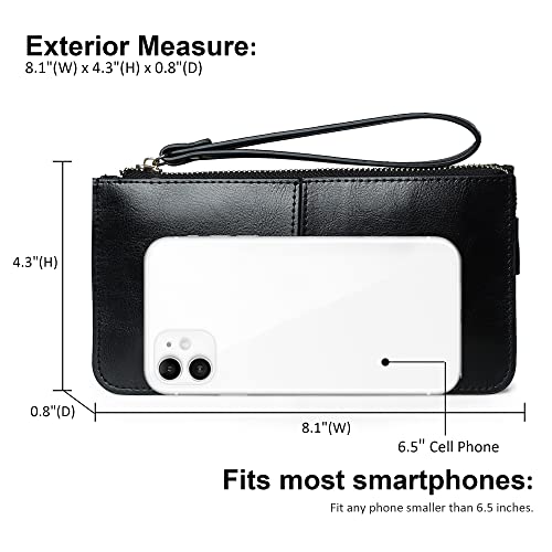 Leather Wristlet Bag