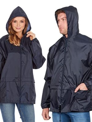 Hooded Raincoat - Water-Resistant, Lightweight