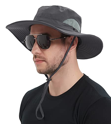 Wide Brim UPF 50 Sun Hat, Mesh UV Protection