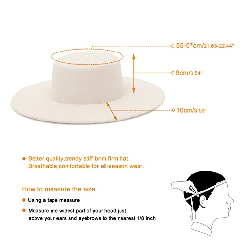 Wide Brim Fedora Hat for Men