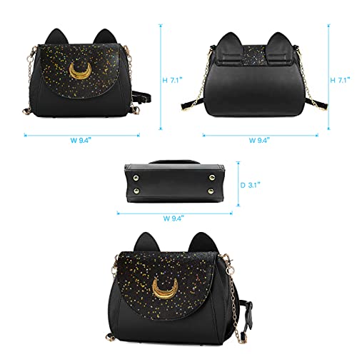 PU Leather Crossbody Bag - Black