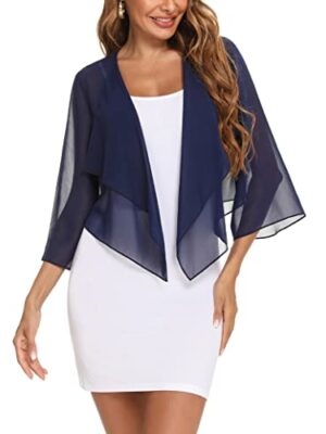 Chiffon Bolero Cardigans 3/4 Sleeve