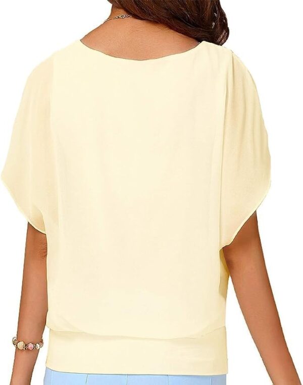 Summer Chiffon Blouses - Short Sleeve