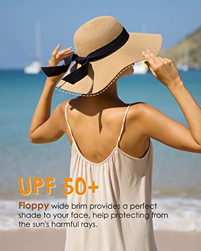 UPF 50 Foldable Wide Brim Straw Hat