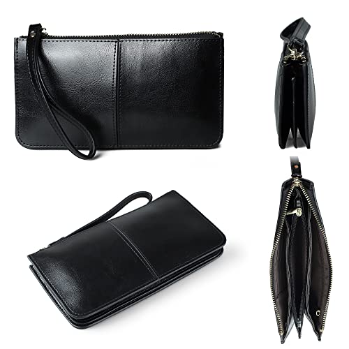 Leather Wristlet Bag
